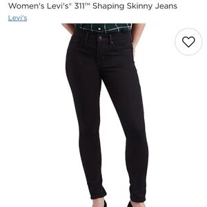 LEVI Shaping Skinny 311 - Black Jeans Size 27"